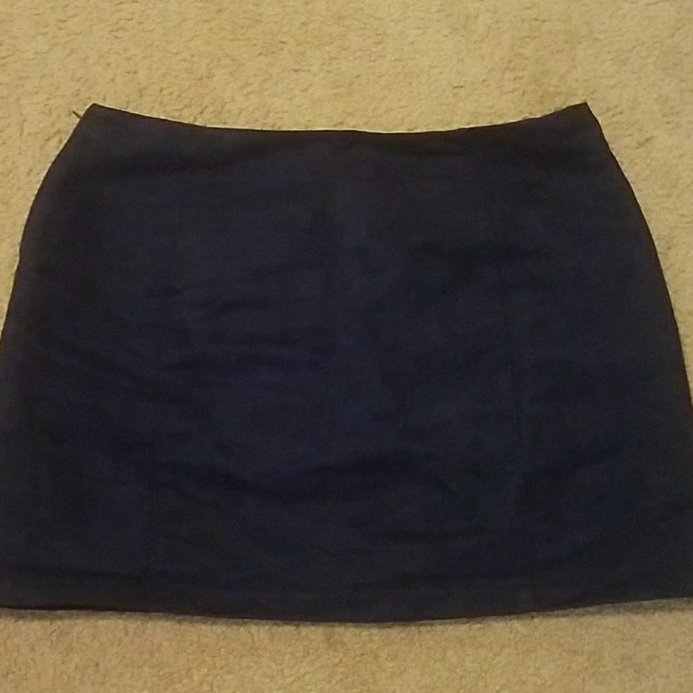 Soft dark navy blue mini skirt