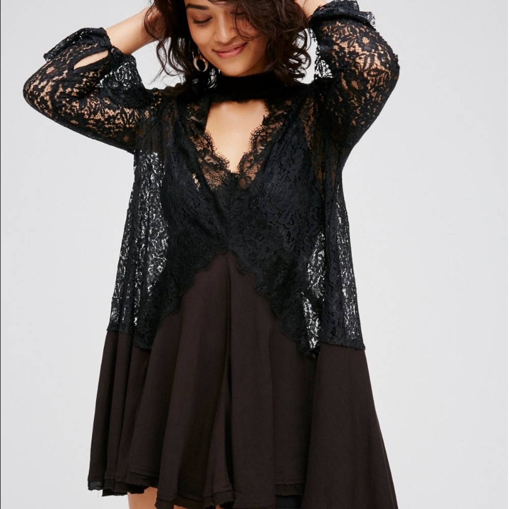 Secret Origins Pieced Lace Tunic