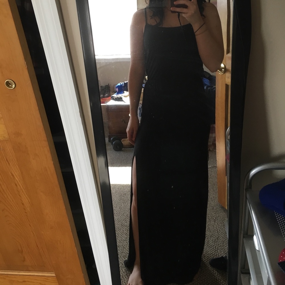 American Eagle black full length dress