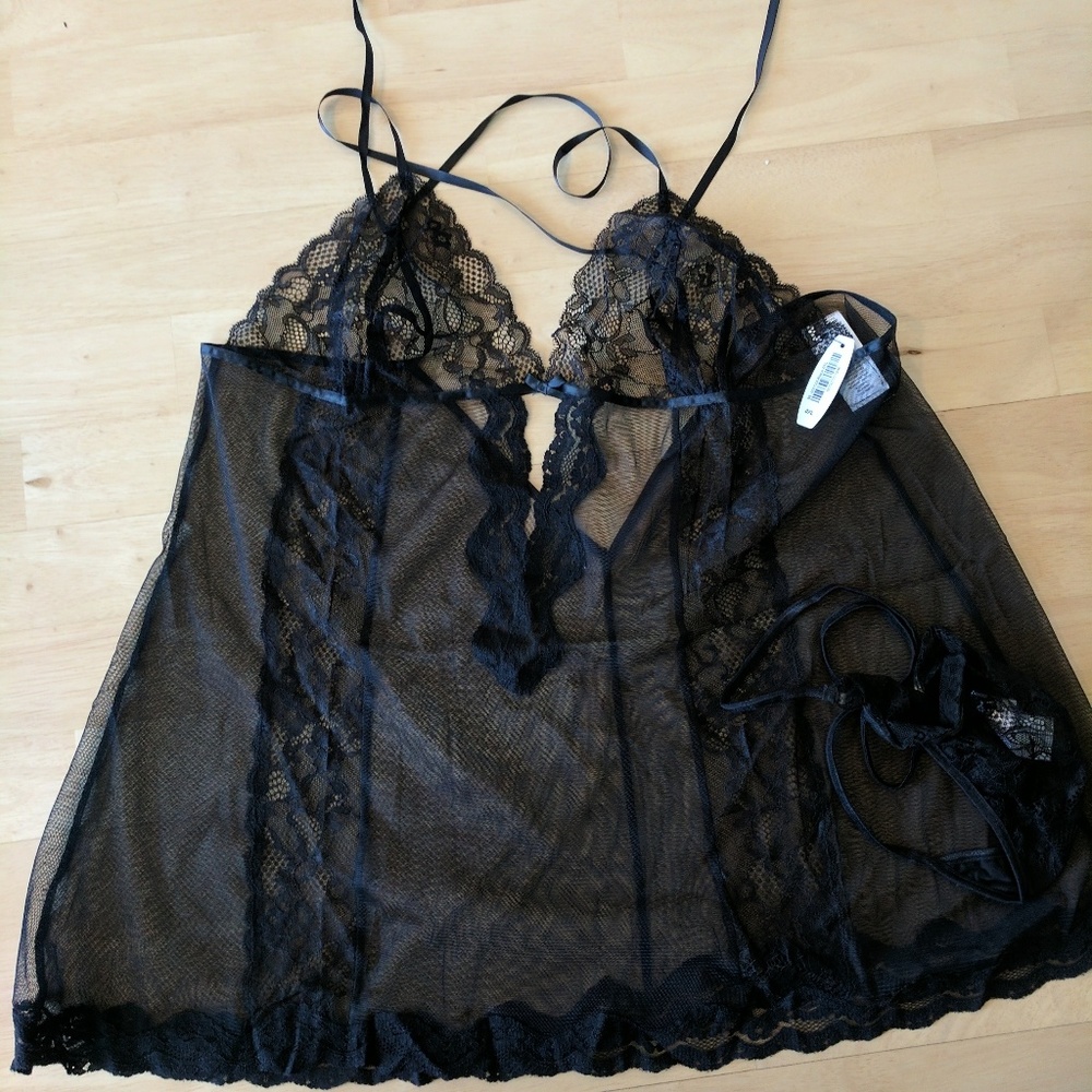 Black See Through Lingerie Set