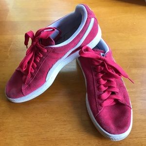 Classic Red Puma Sneakers