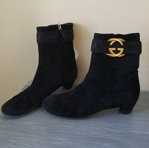 Authentic Suede Gucci Booties