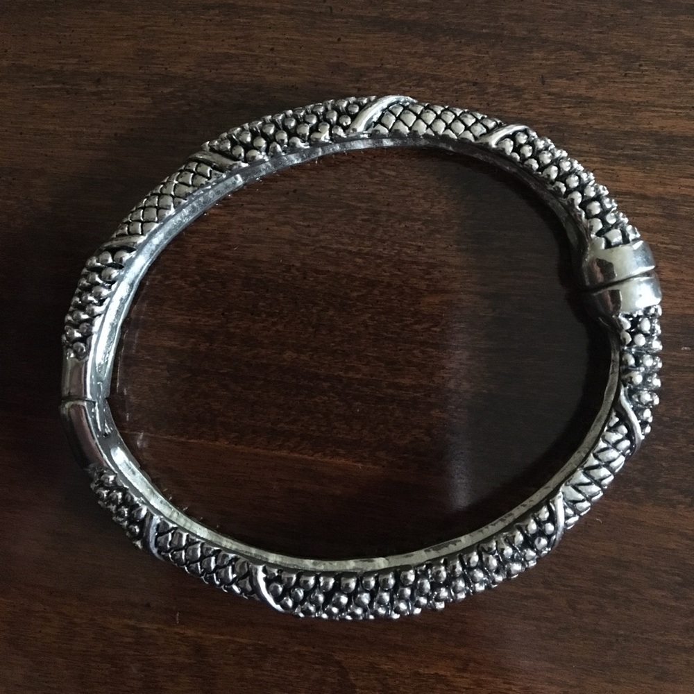 Silver bangle bracelet