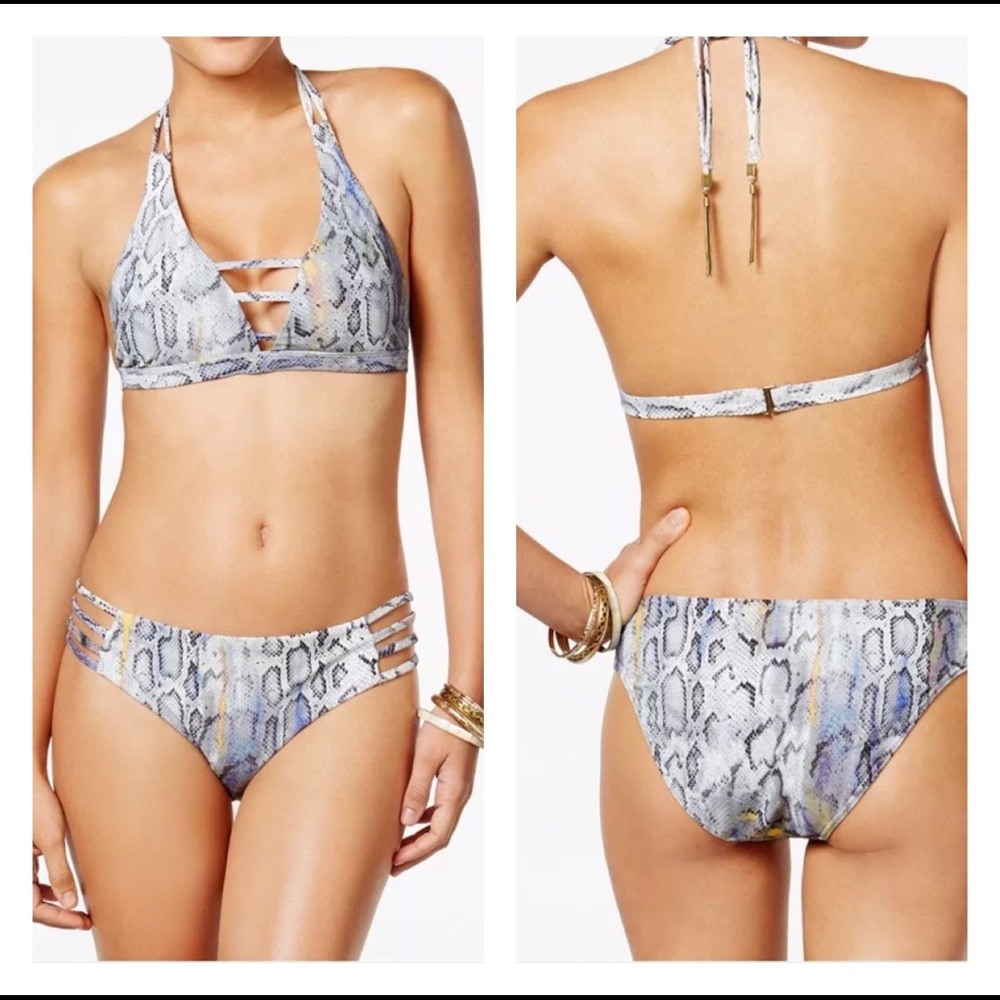 NWT Rachel Roy Halter Bikini Bathing Suit Swim