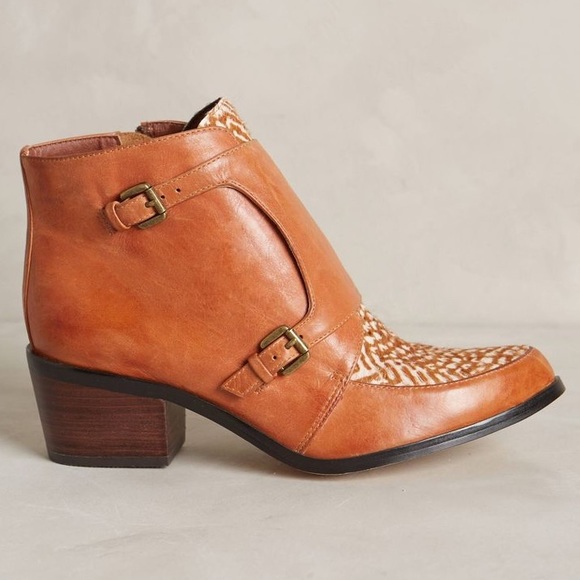 Leather Calf Hair Speckled Booties - Picture 3 of 7