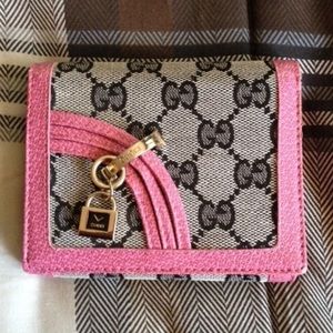 Cute Pink Grey and Black Wallet