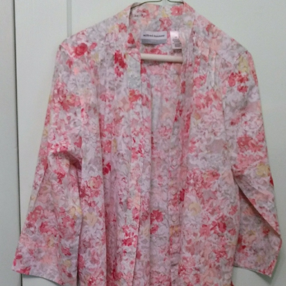 Alfred Dunner multi pastel Blouse Petite