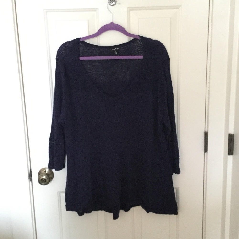 Torrid Navy Swing Sweater