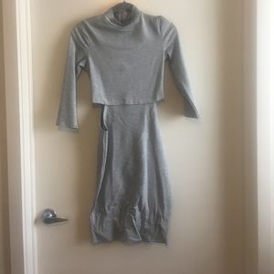 Tight knit dress with cut outs