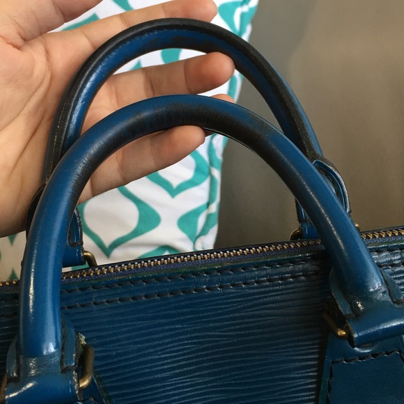 Louis Vuitton speedy 25 in epi blue - Picture 2 of 8