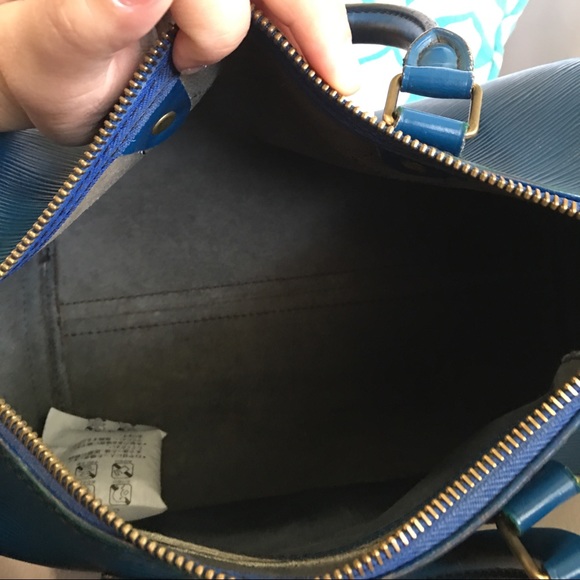 Louis Vuitton speedy 25 in epi blue - Picture 5 of 8