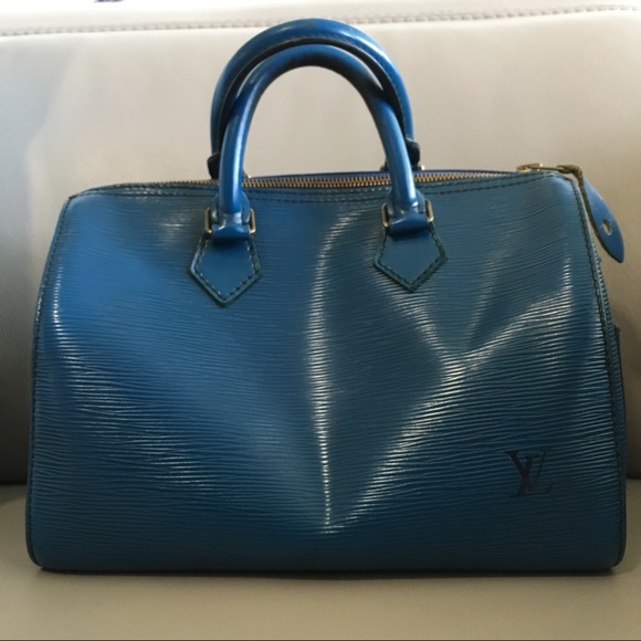 Louis Vuitton speedy 25 in epi blue - Picture 3 of 8