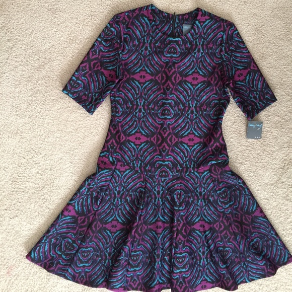 Gabby Style fit & flare dress sz 10 scuba fabric