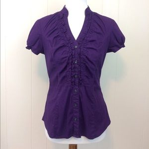 Express | Essential Stretch Purple Blouse