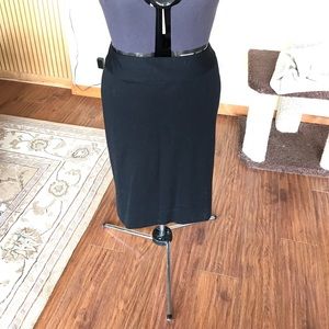 Black jersey pencil skirt - knee length