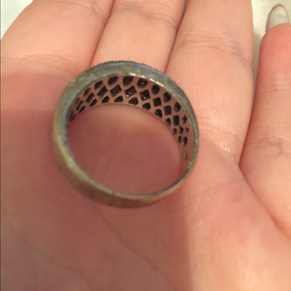 Sapphire & Silver ring - Picture 3 of 4