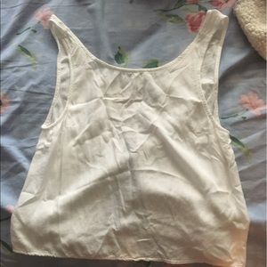 Brandy Melville white open back tank
