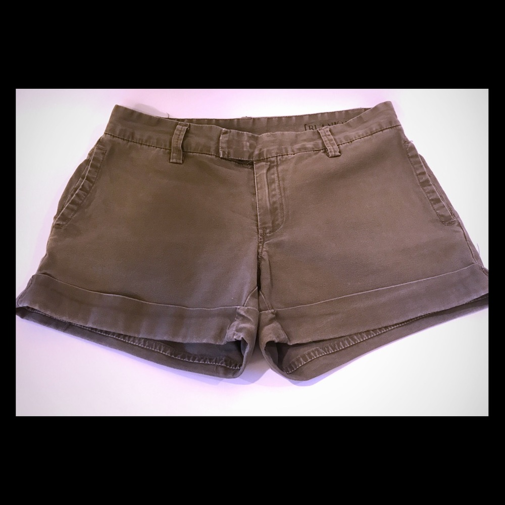 BLANK NYC Army Green Shorts