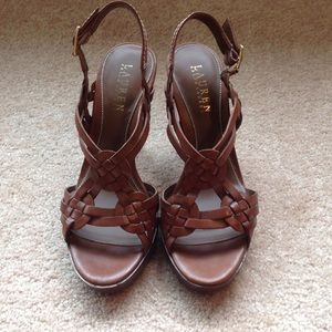 Lauren brown platform sandals