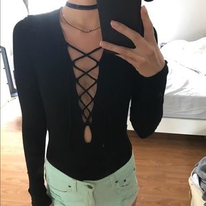 Size small black lace down one piece