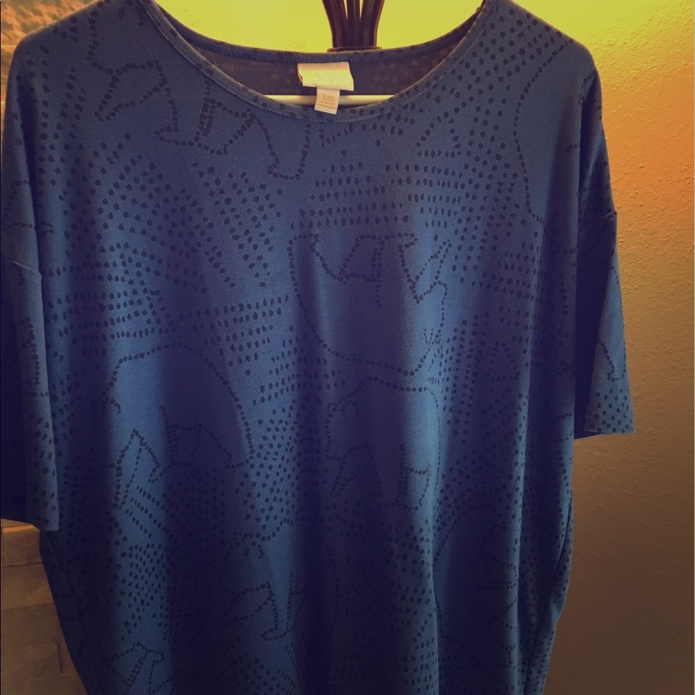 UNICORN Lularoe XXS Blue Bear Irma (jacquard)