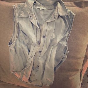 Talula denim crop tank top