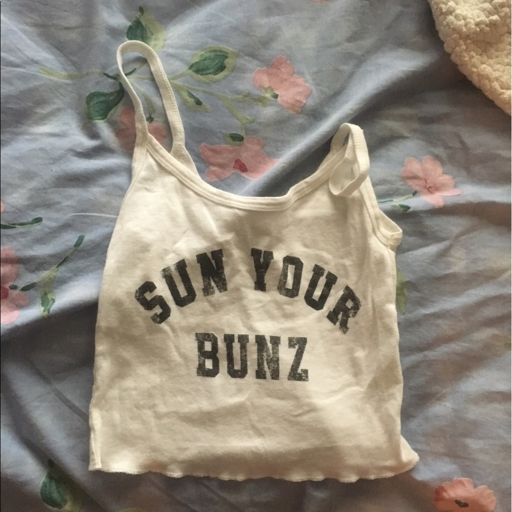 sun your bunz crop tank top