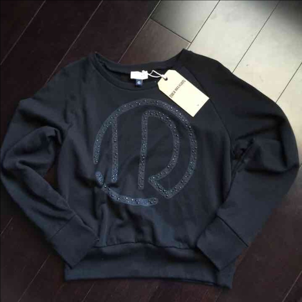 *SOLD* True Religion Crystal Logo Sweatshirt -S