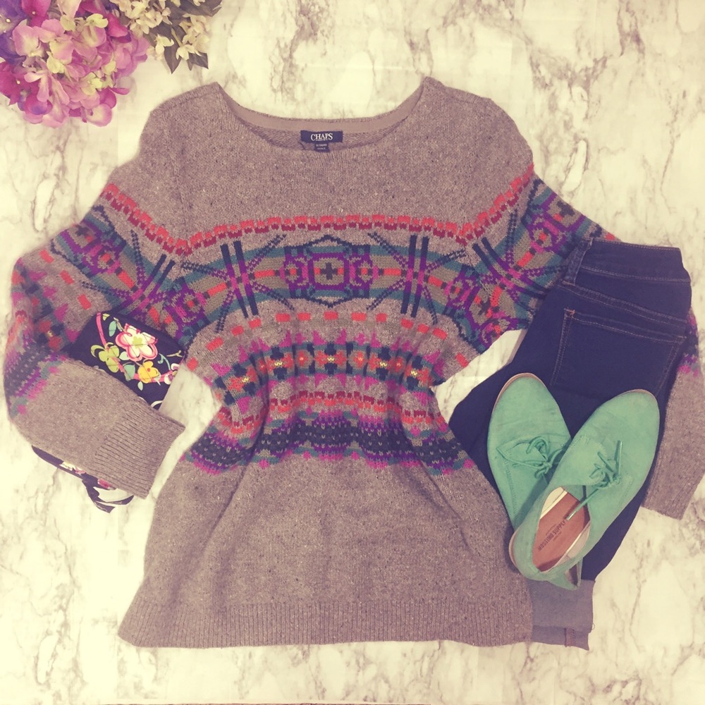 NWT Cozy Cotton Long Sleeve Gray Sweater