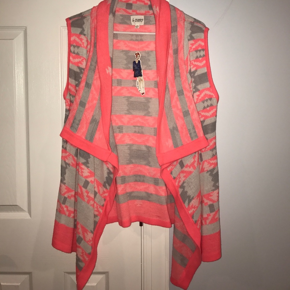 Sleeveless Aztec sweater