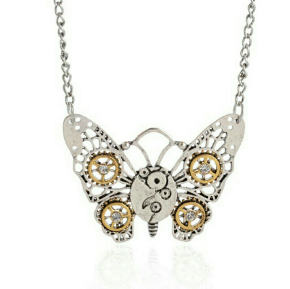 *FLASH SALE*Steampunk butterfly necklace