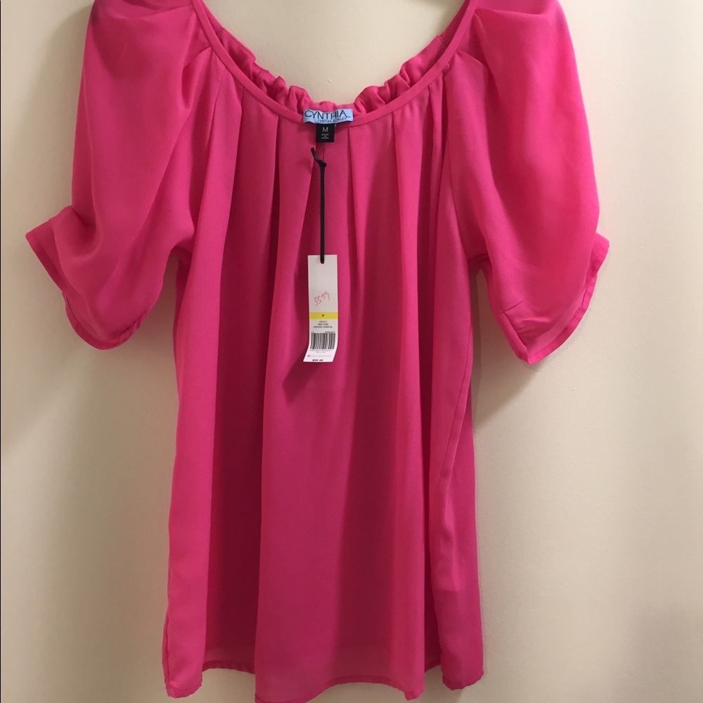 Pink vintage style blouse size M