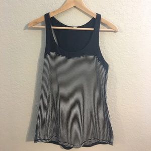 Lululemon Black & White Striped Tank