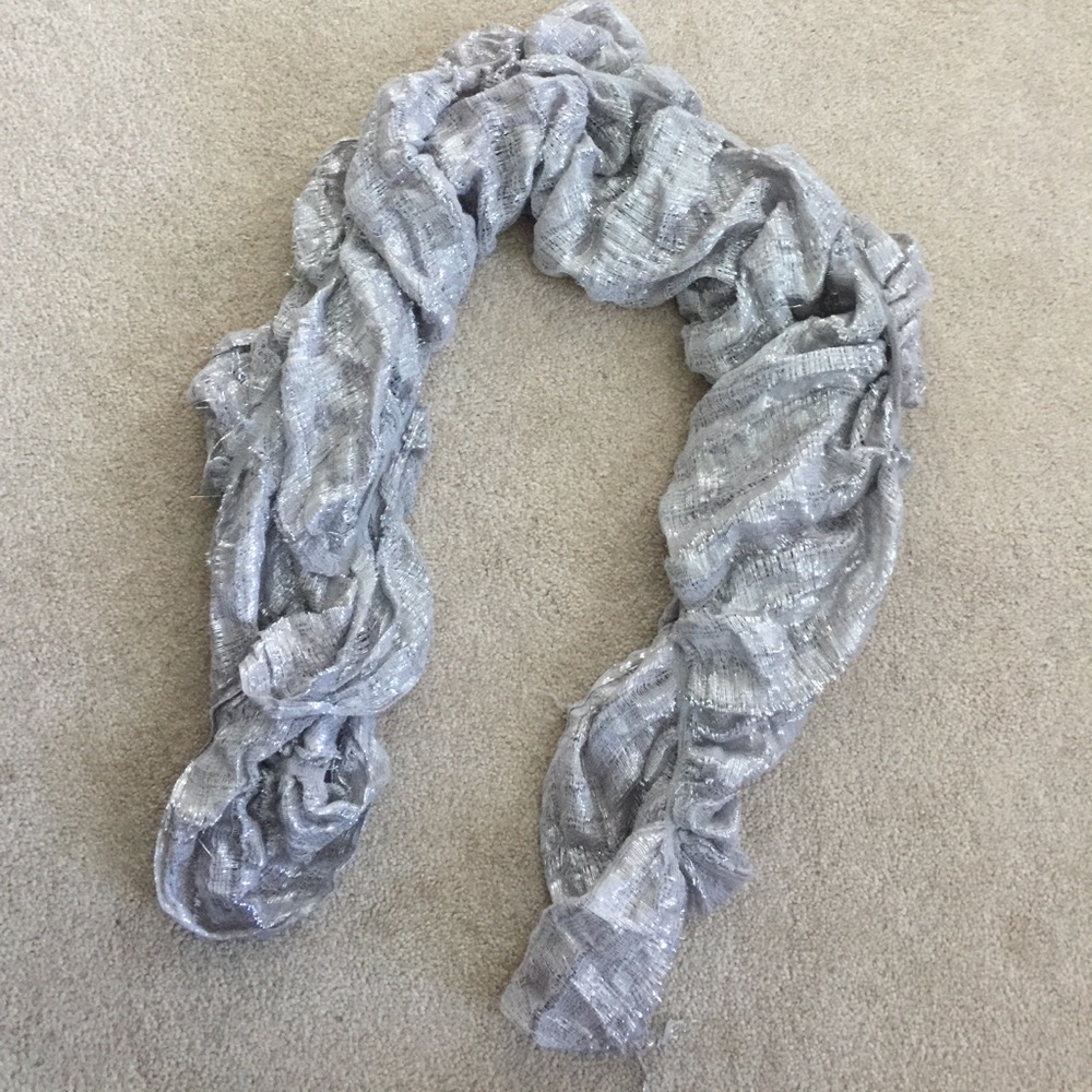 Silver fringe scarf from Claire's
