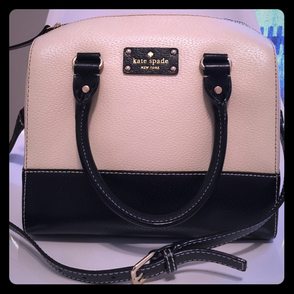 Black and cream leather Kate Spade purse