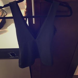 Low v neck front and back silk-like tank