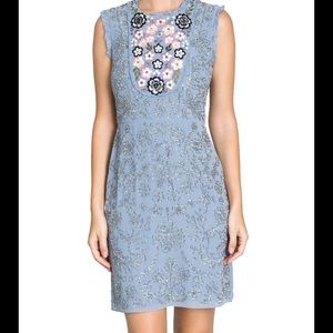 Needle and thread embellished dress