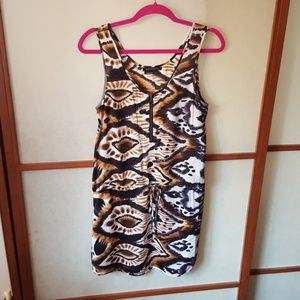 BCBG MaxAzria shift dress with tie waist