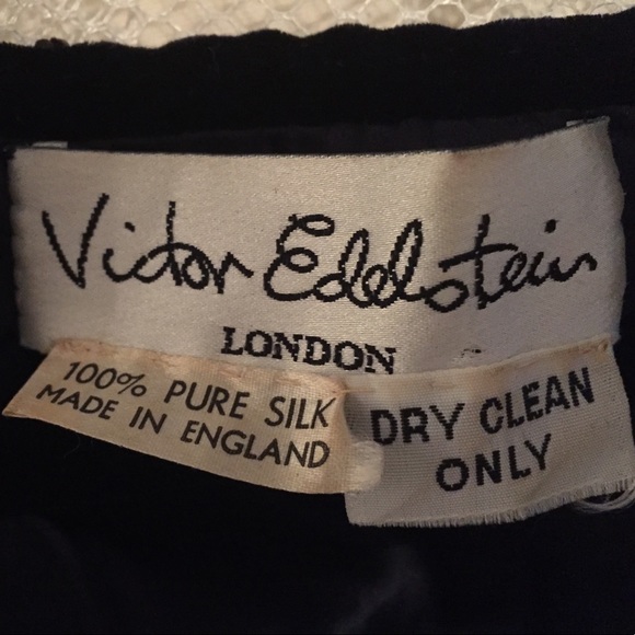 Victor Edelstein blue velvet bodice - Picture 2 of 4