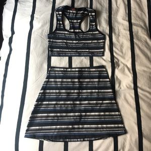 2 piece matching skirt & crop top