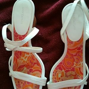 Womens White Wedge sandals