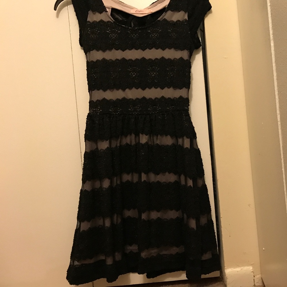 Black and Tan lace dress