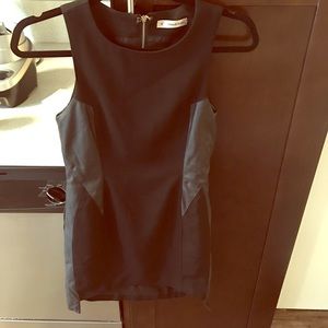 Pleather trimmer mini dress tight