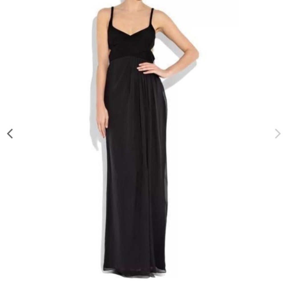 NEW Gucci silk-chiffon cross-front gown.