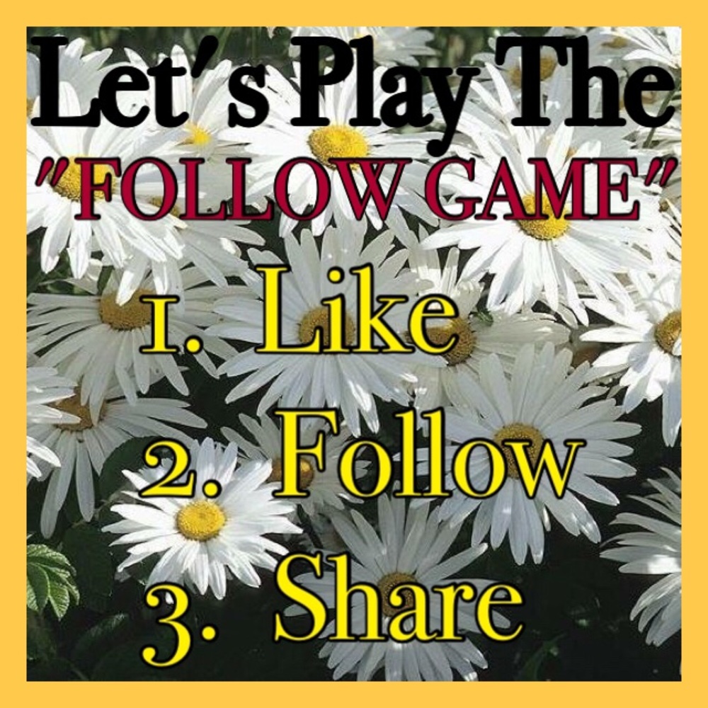 MY FIRST FOLLOW GAME ❤️