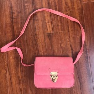 TopShop Pink Snake Skin Crossbody Bag TopShop Pink Snake Skin Crossbody Bag