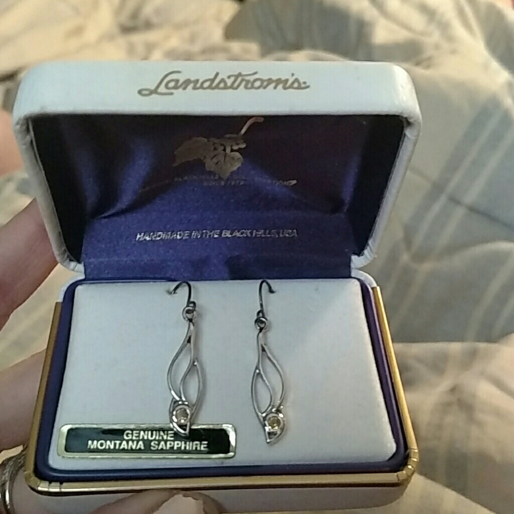 Genuine Montana Sapphire earrings
