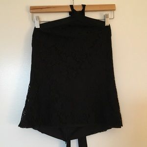 Black Lace Halter Top Tahari L