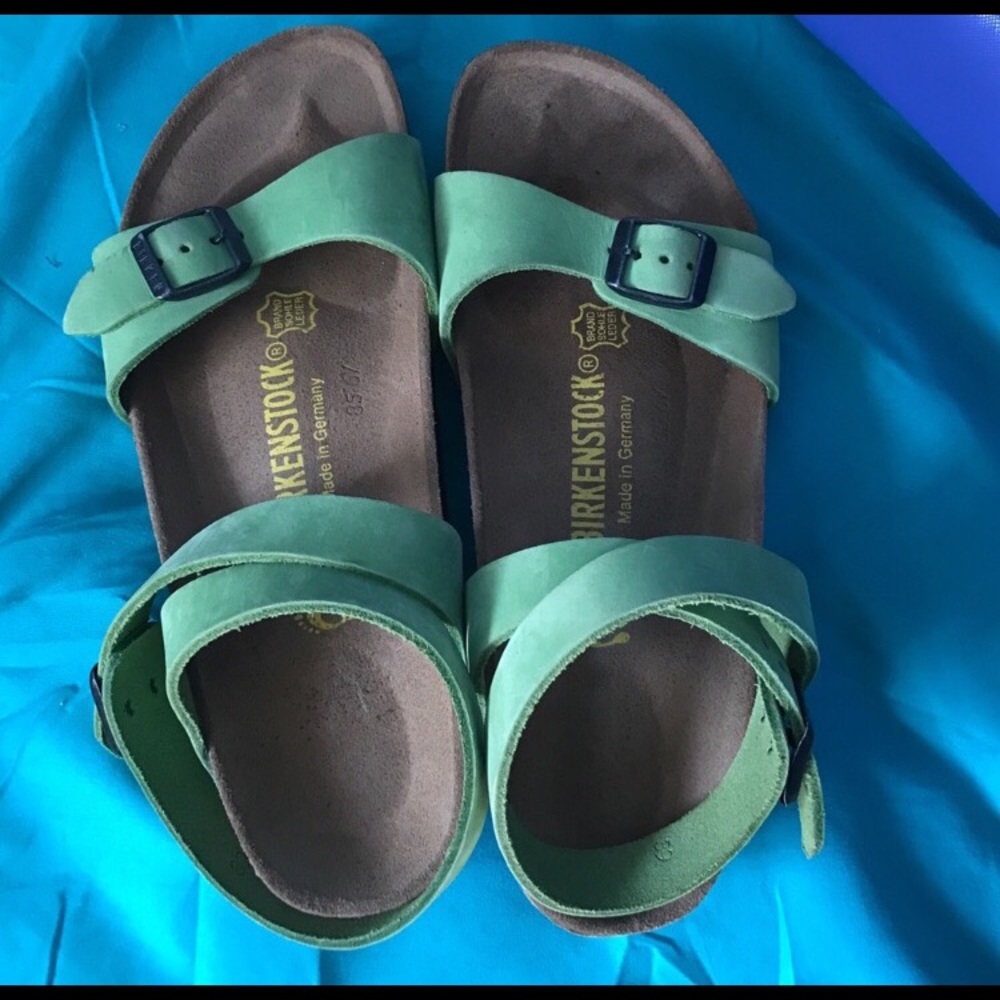 Green Delhi Birkenstocks Size 38