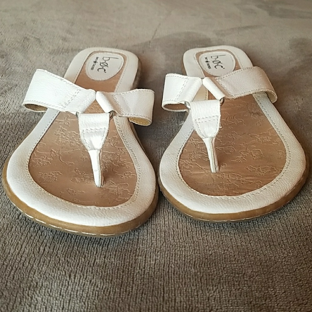 White thong sandals